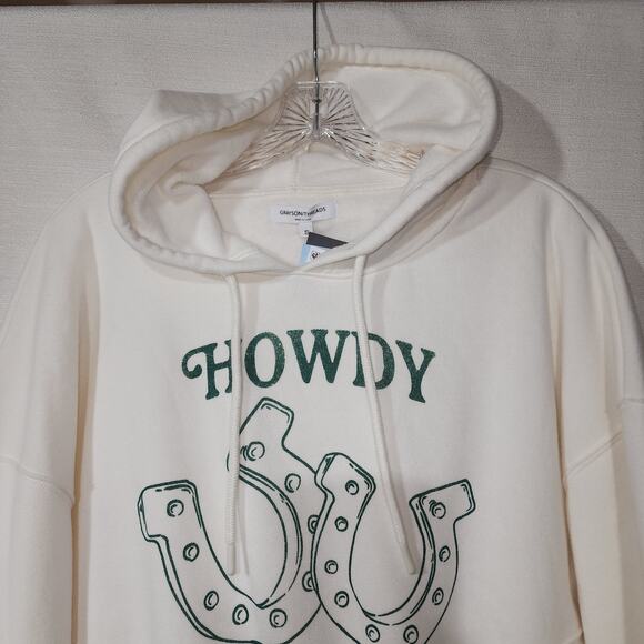 Howdy white Hoodie crop top women's Small Grayson/threads - Picture 6 of 8